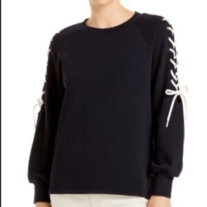 Alice + Olivia Charlotte Lace Up Sweatshirt Size XS
